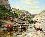 Famous River Paintings - A Rest by the River